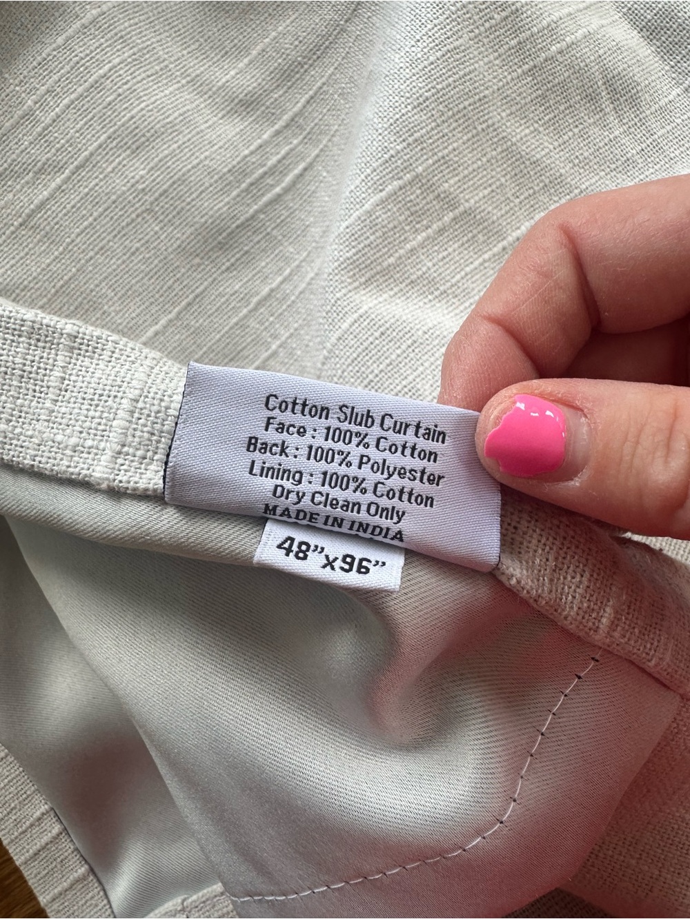 NWOT Quince Cotton Slub 48” X 96” Room Darkening Curtains Set 2 Cloud - Picture 7 of 8